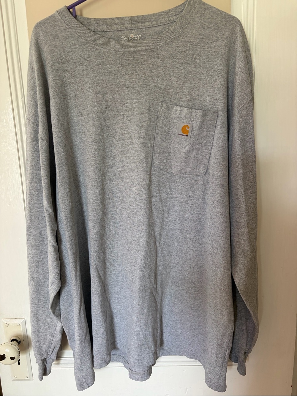 Carhartt Light Gray Long-Sleeve Pocket Tee